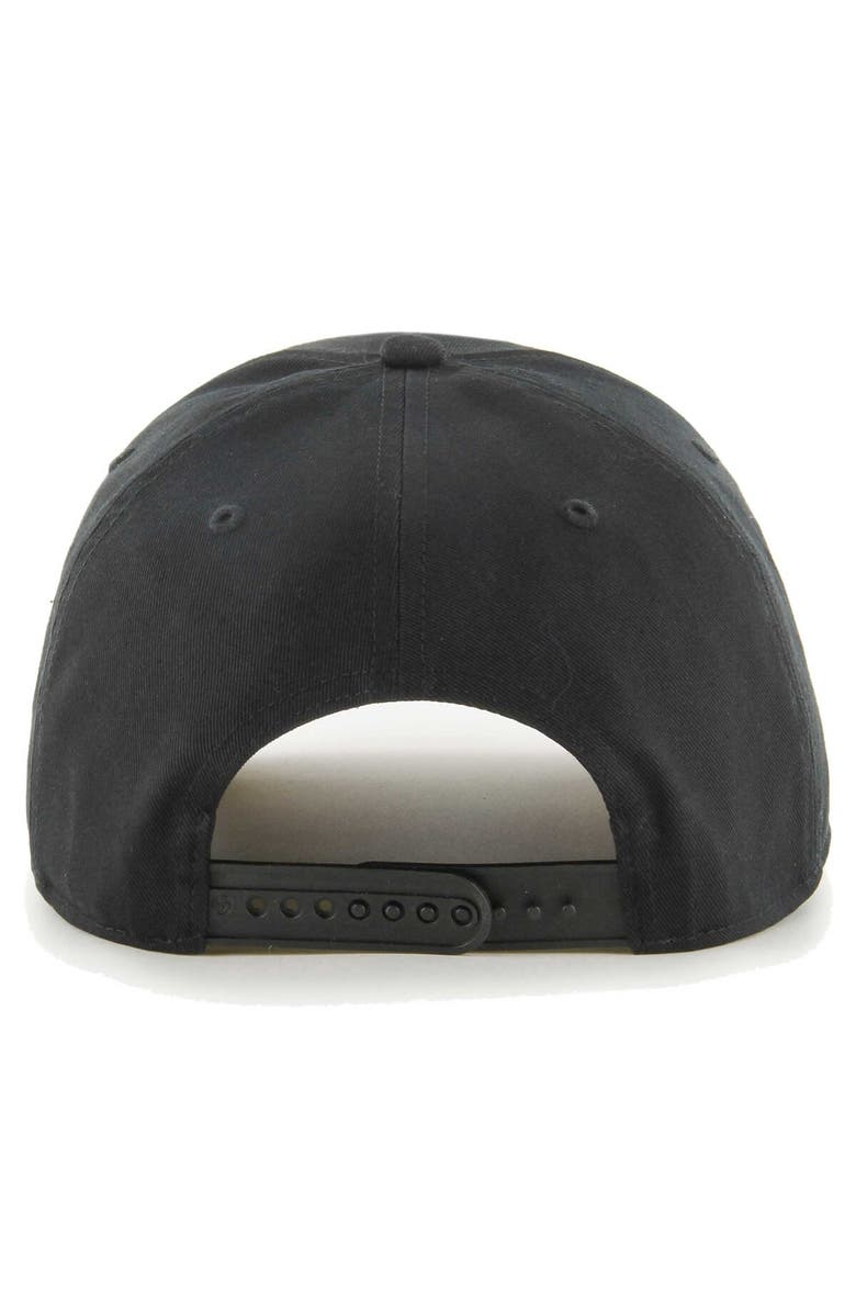 '47 Men's '47  Black Miami Heat Overhand Logo Hitch Adjustable Hat, Alternate, color, 