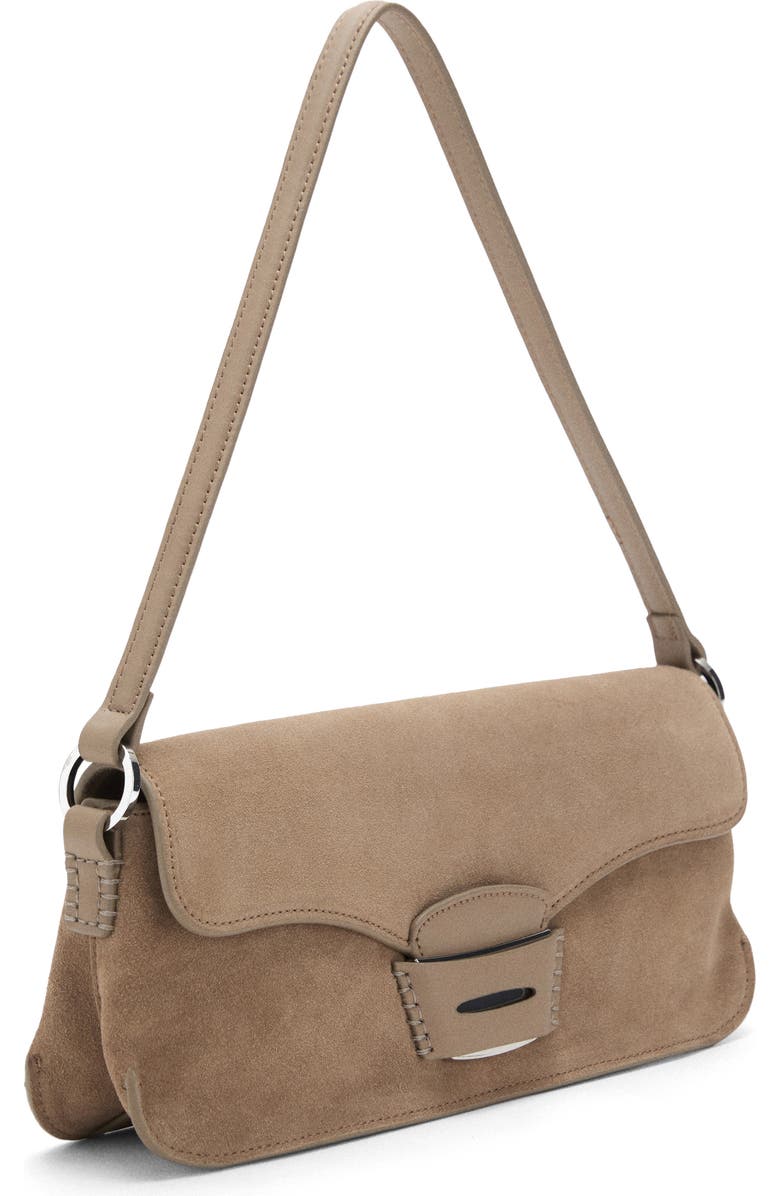 MANGO Suede Shoulder Bag, Alternate, color, Medium Brown
