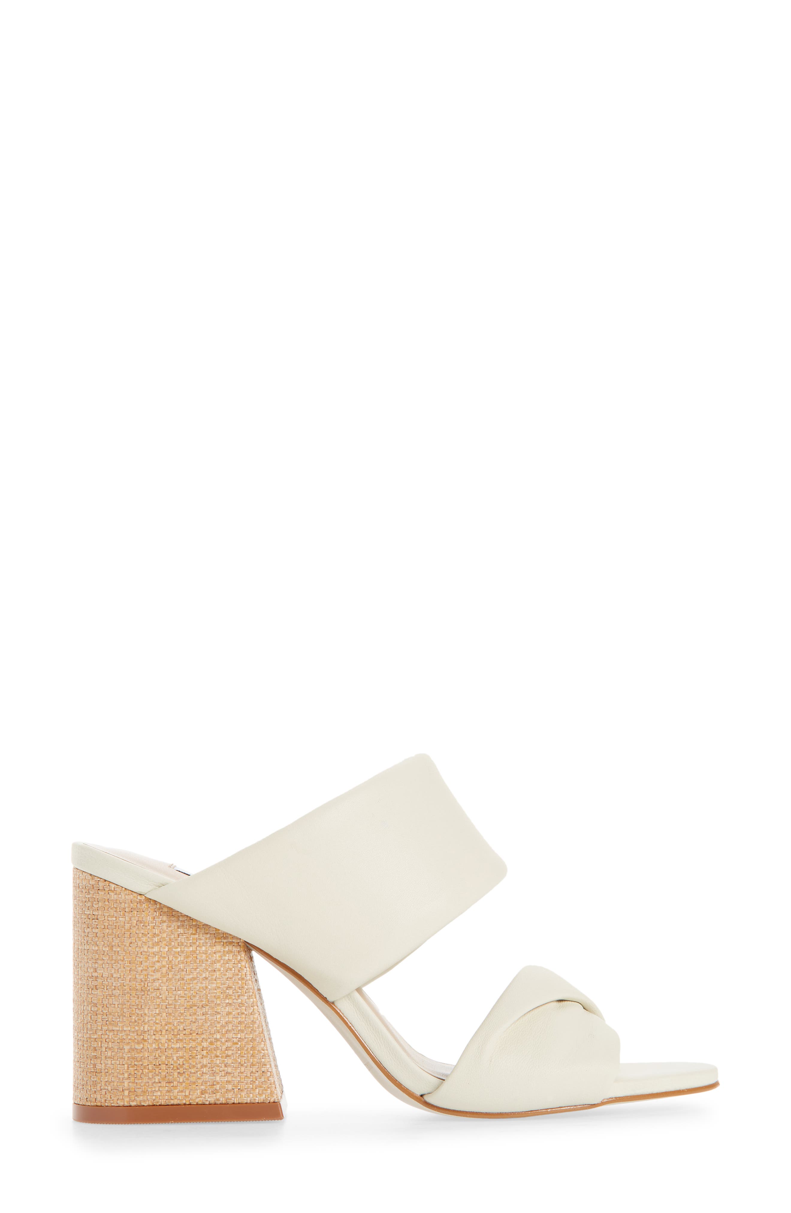 Masterful Block Heel Slide Sandal, Alternate, color, BONE LEATHER