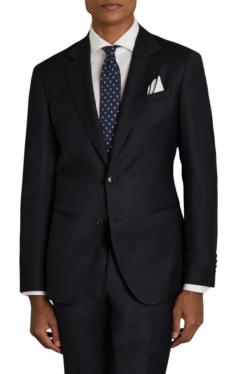 Reiss Aspire Navy Wool Suit Jacket, Main, color, 