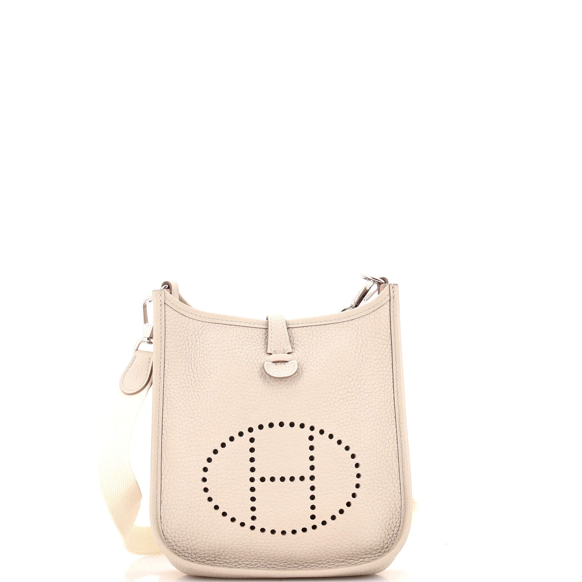 Pre-Owned Hermes Evelyne Bag Gen III Clemence TPM, Main, color, Beton