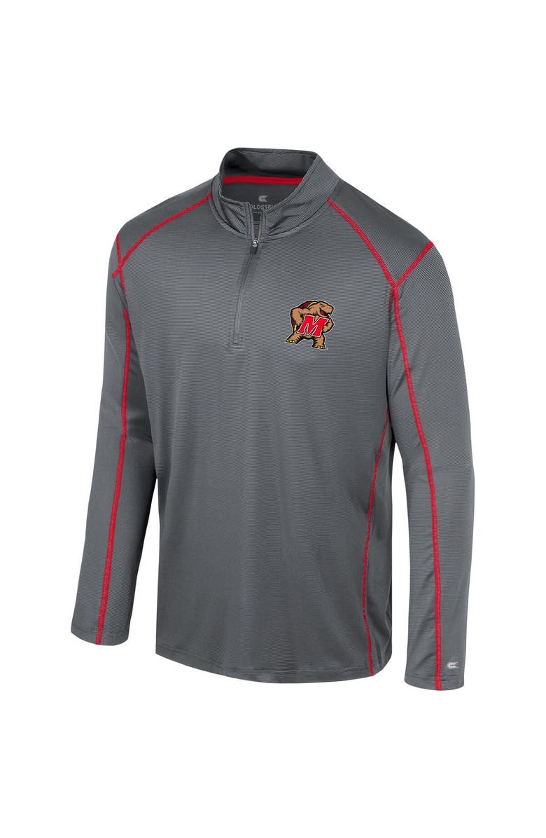 COLOSSEUM Men's Colosseum Black Maryland Terrapins Cameron Quarter-Zip Windshirt, Alternate, color, 
