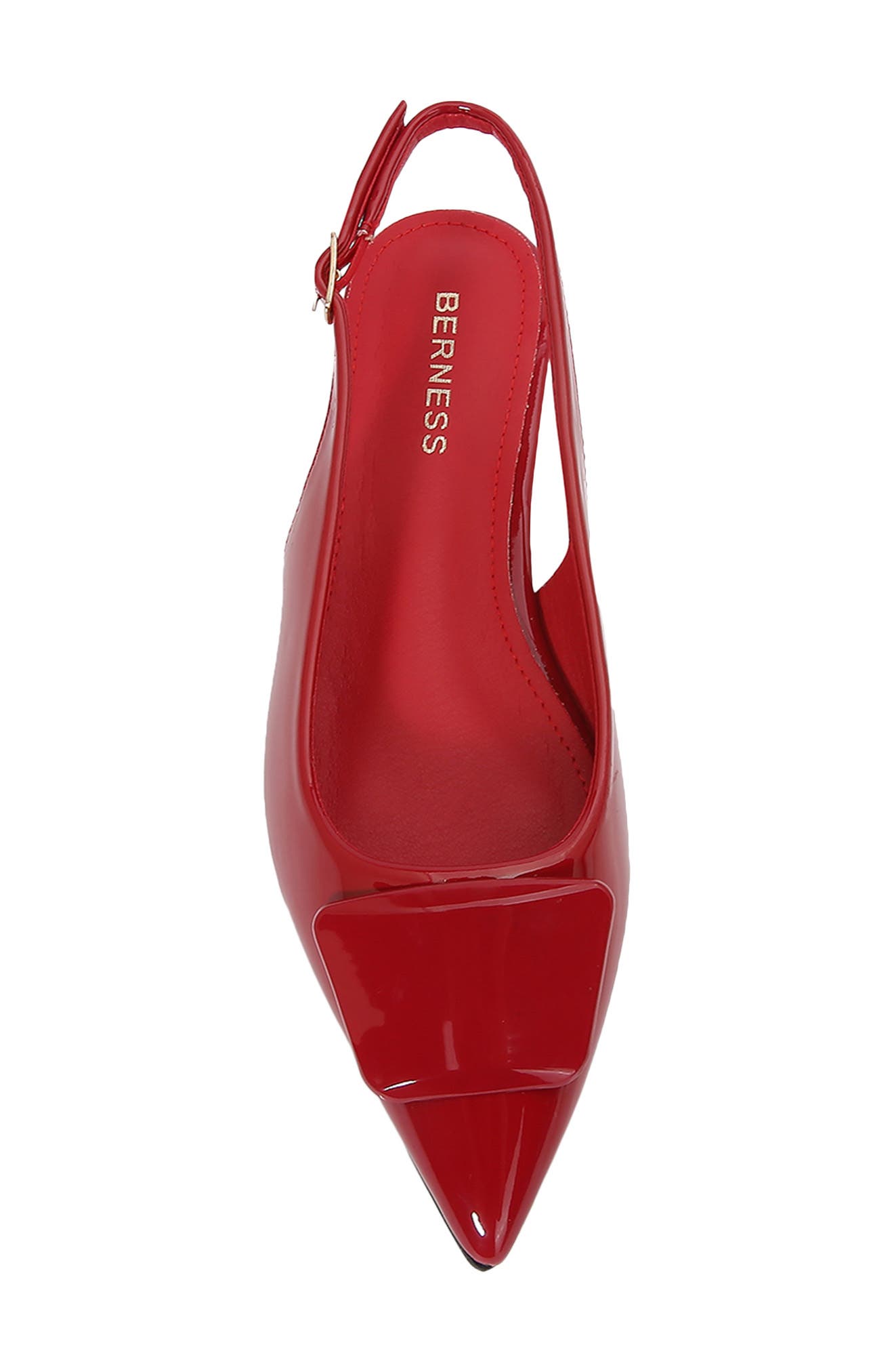 Patent Slingback Strap, Alternate, color, RED