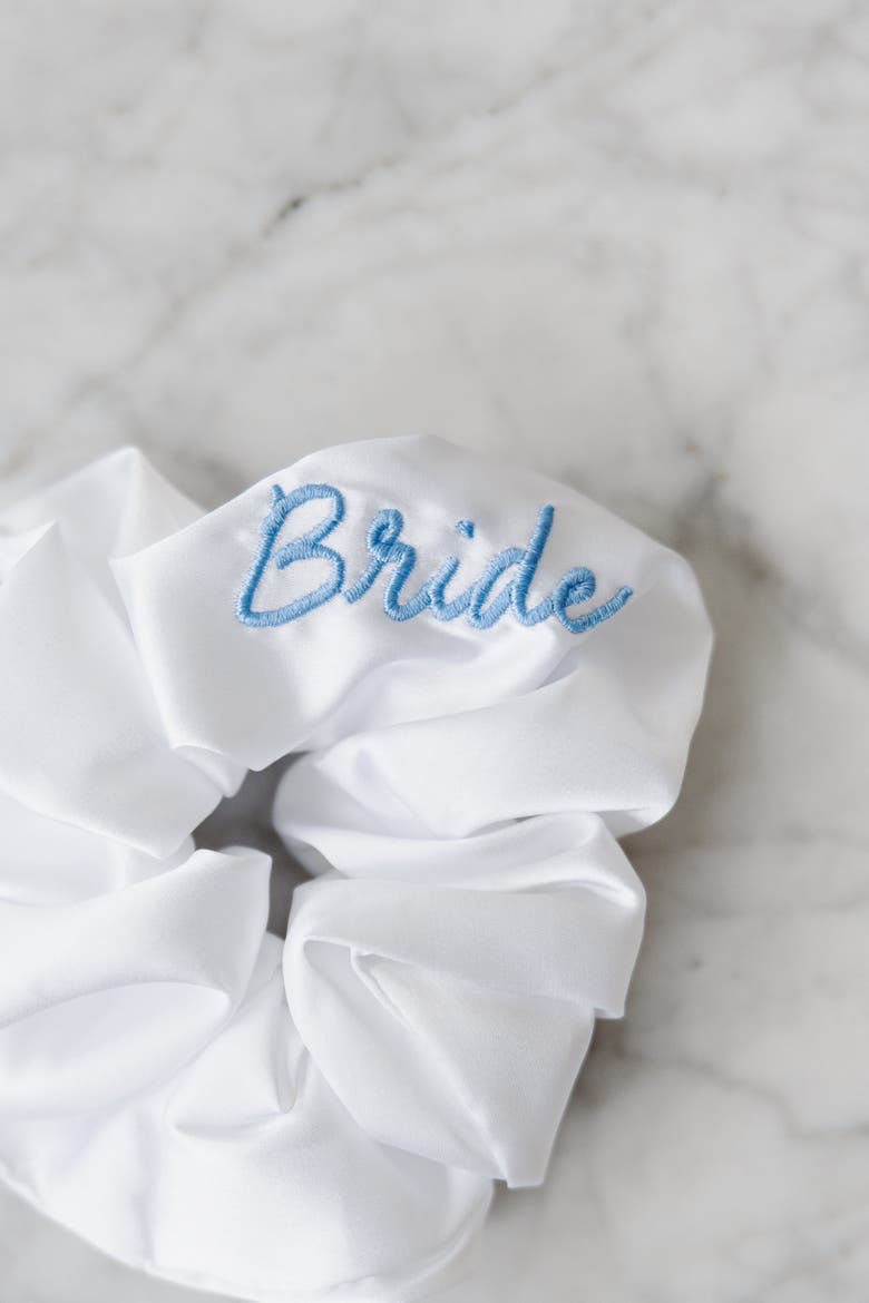 Bride Scrunchie, Alternate, color, White