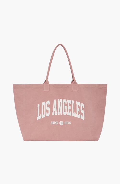 ANINE BING Leo Los Angeles University Canvas Tote in Earth Red at Nordstrom
