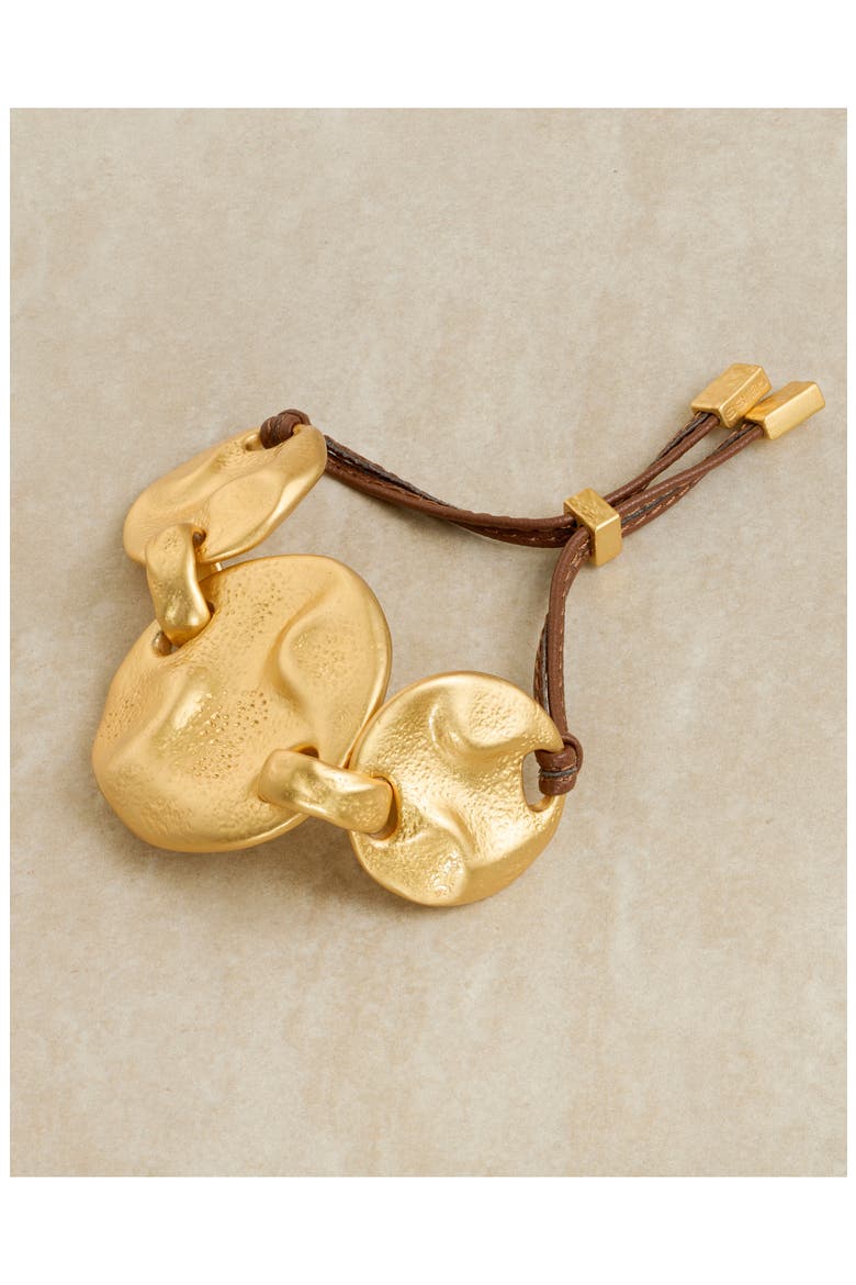 Ona Leather Cord Bracelet, Alternate, color, GOLD TONE / TAN