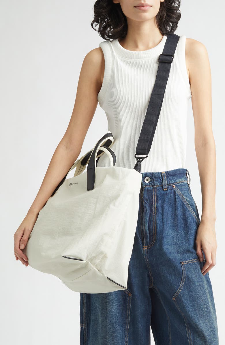 VeeCollective Medium Porter Essence Tote, Alternate, color, Off-White Paper White