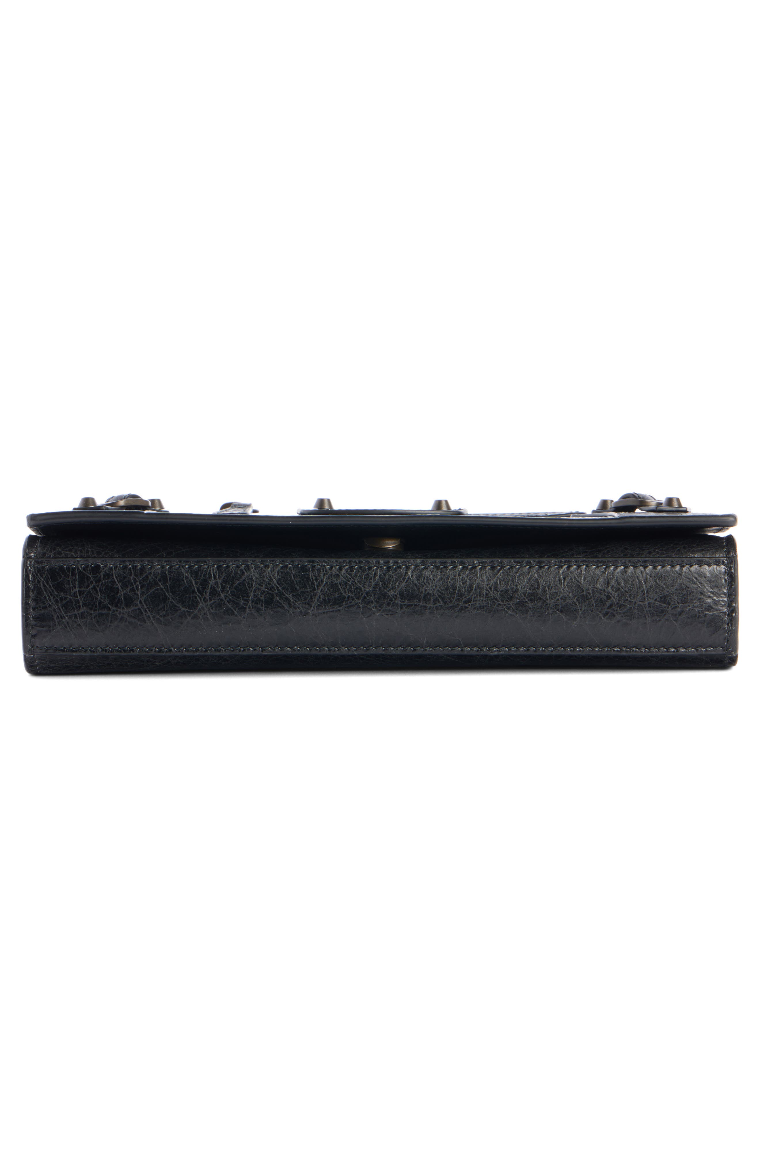 Le City Leather Wallet on a Chain, Alternate, color, 1000 BLACK