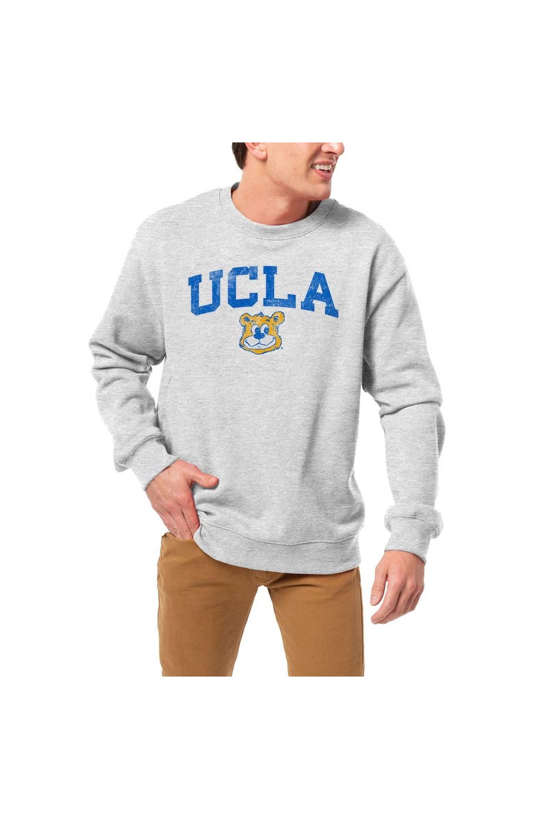 LEAGUE COLLEGIATE WEAR Men's League Collegiate Wear Gray UCLA Bruins 1965 Arch Essential Lightweight Pullover Sweatshirt, Alternate, color, 
