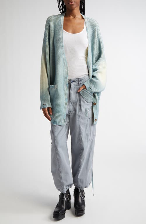 R13 Cropped Cargo Pants In Blue