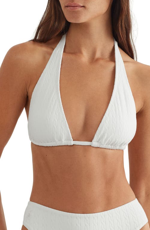 Shop Polo Ralph Lauren Tall Triangle Bikini Top In White