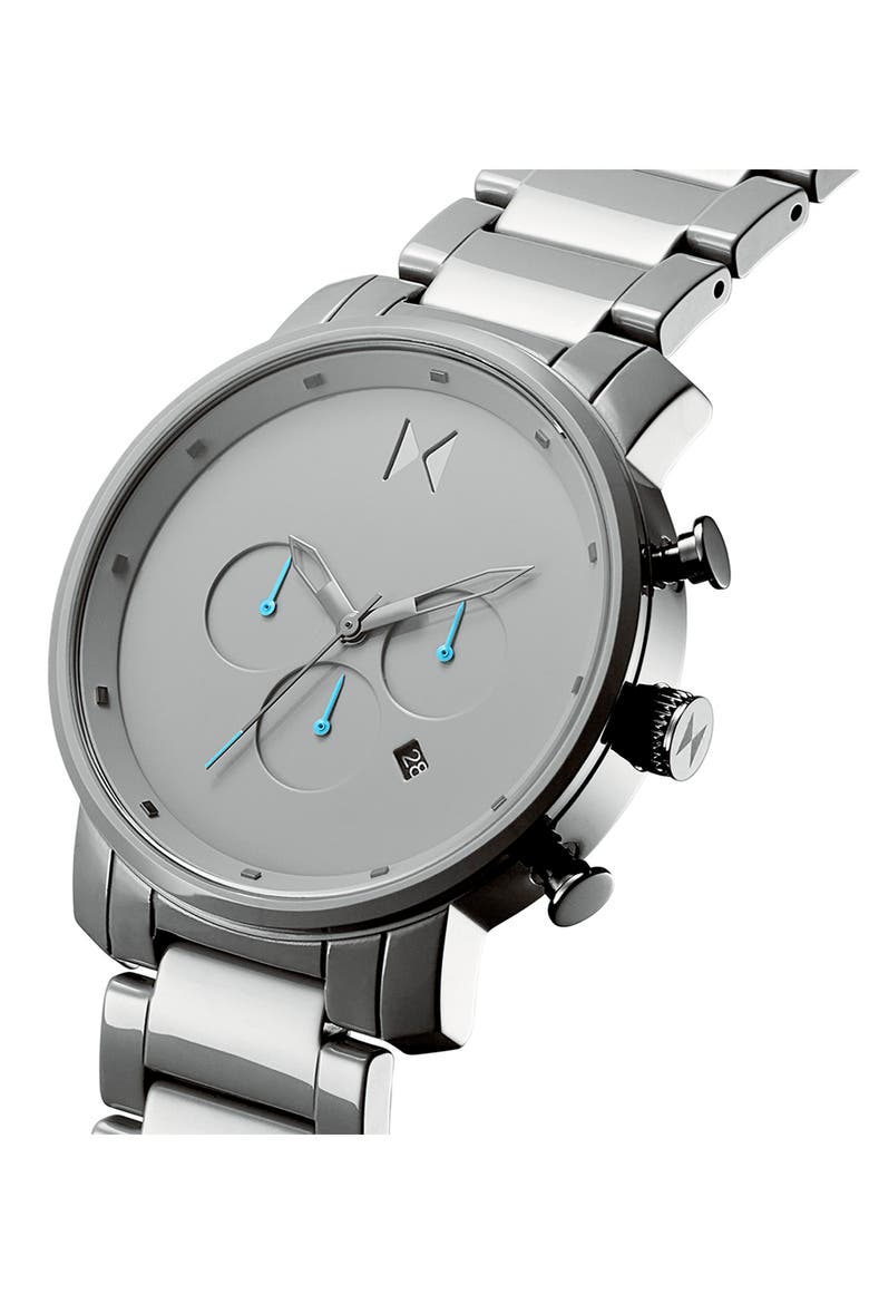 Chrono Ceramic Bracelet Watch, 45mm, Alternate, color, GRAY