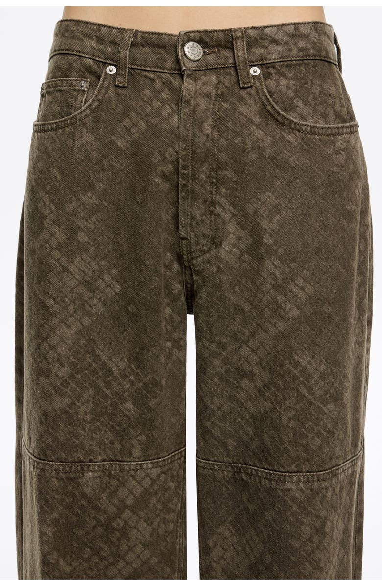 Bimba y Lola Wide Leg - Snake Denim Jeans, Alternate, color, 