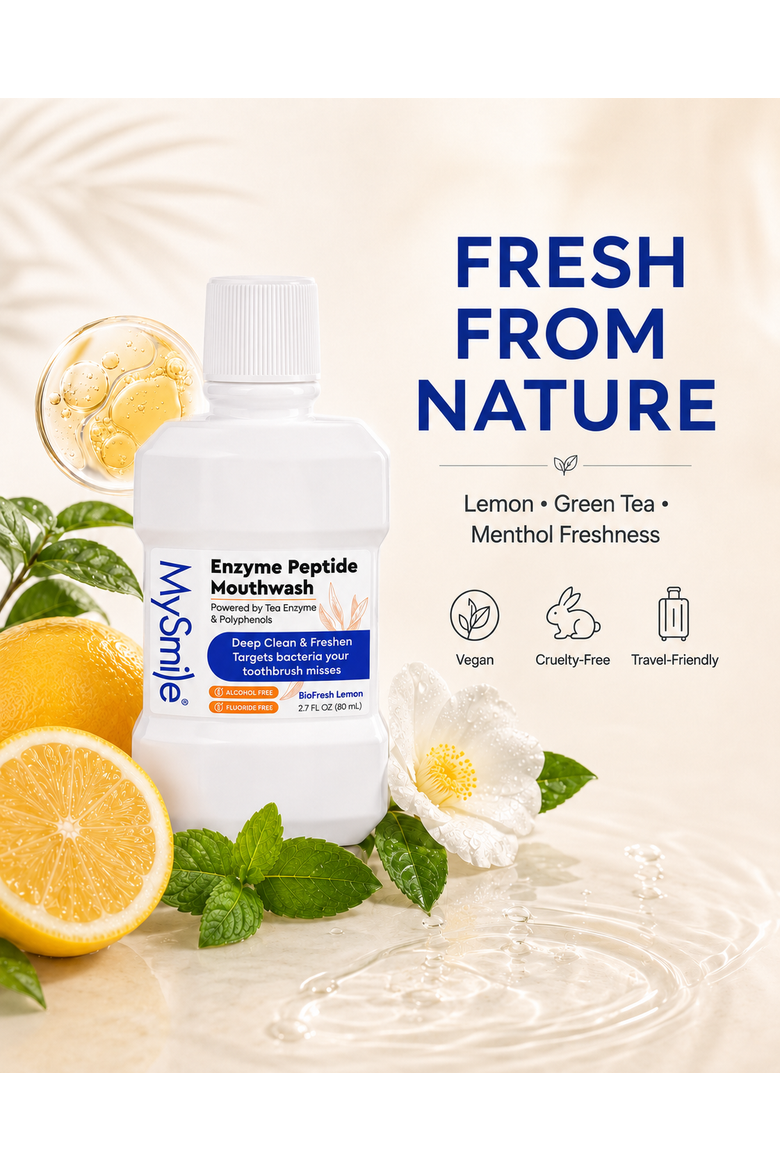 Enzyme Peptide Whitening Mouthwash, Alternate, color, White