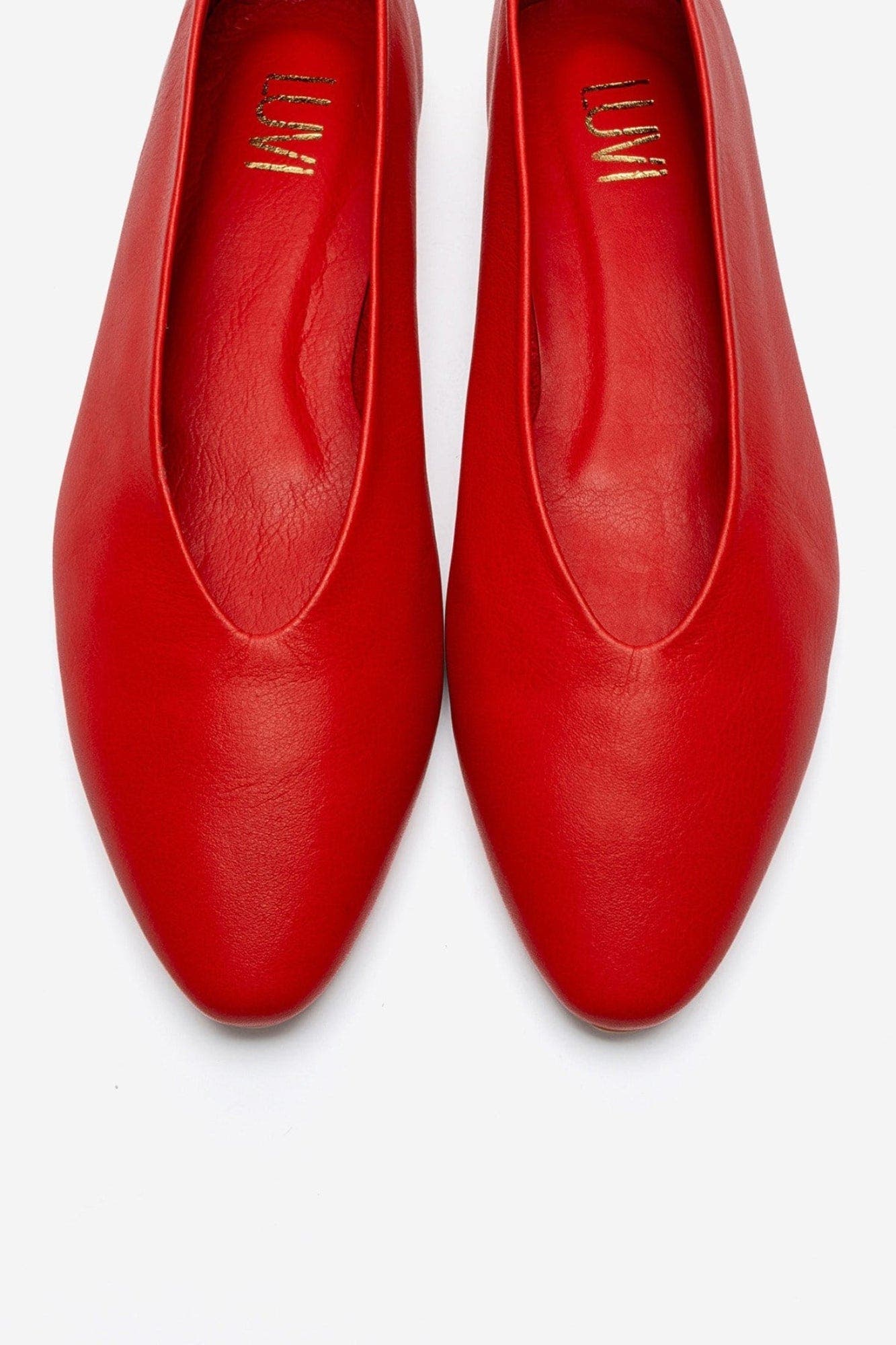 Jenas Leather Ballet Flat, Alternate, color, Red