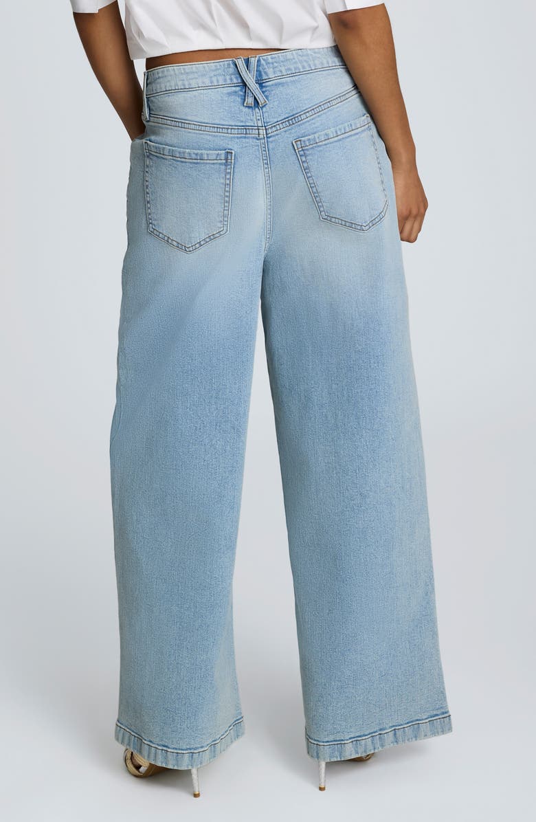 Kenneth Cole Low Rise Wide Leg Jeans, Alternate, color, Vista Wash
