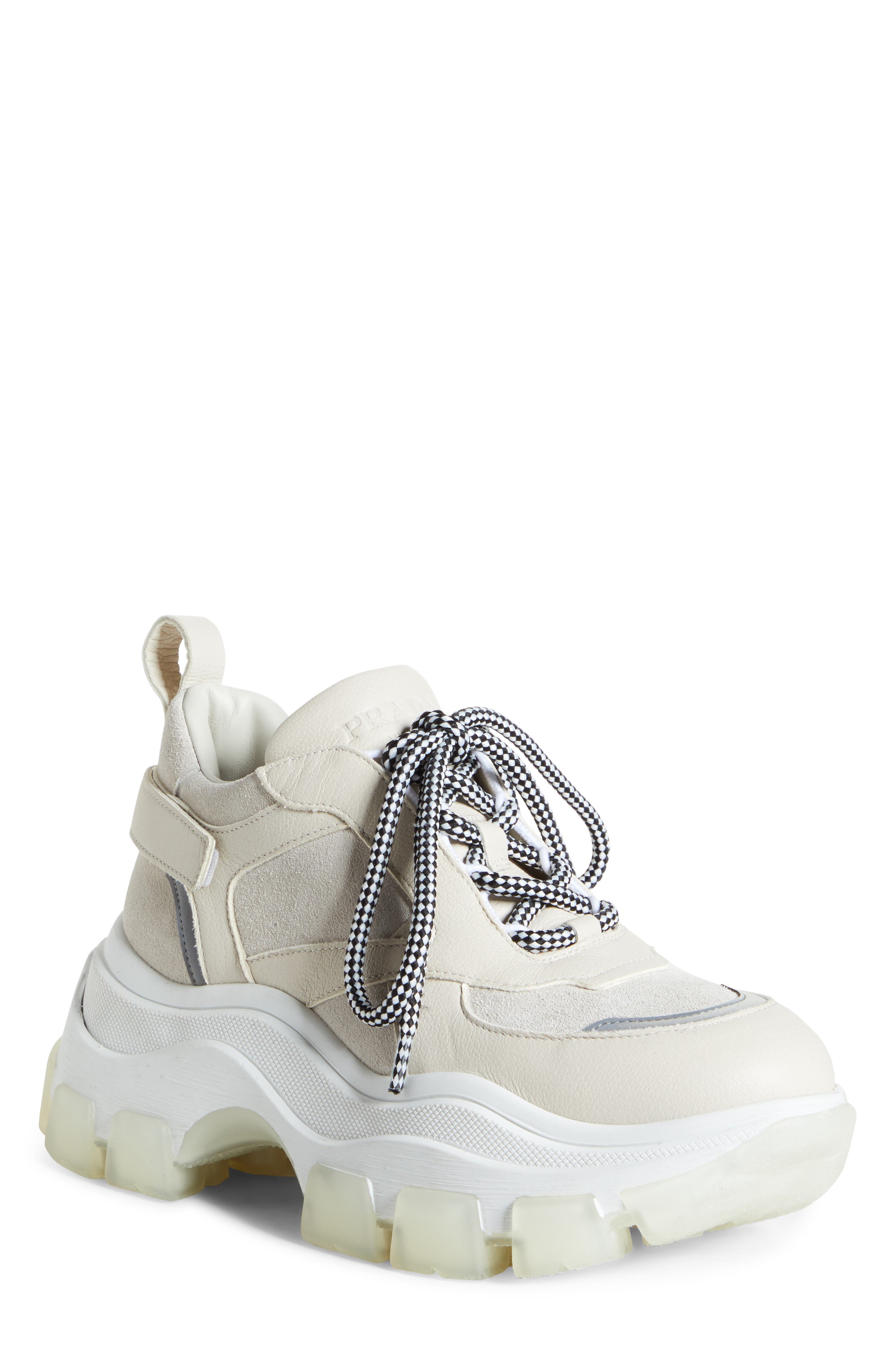 Prada Platform Sneaker, Main, color, 