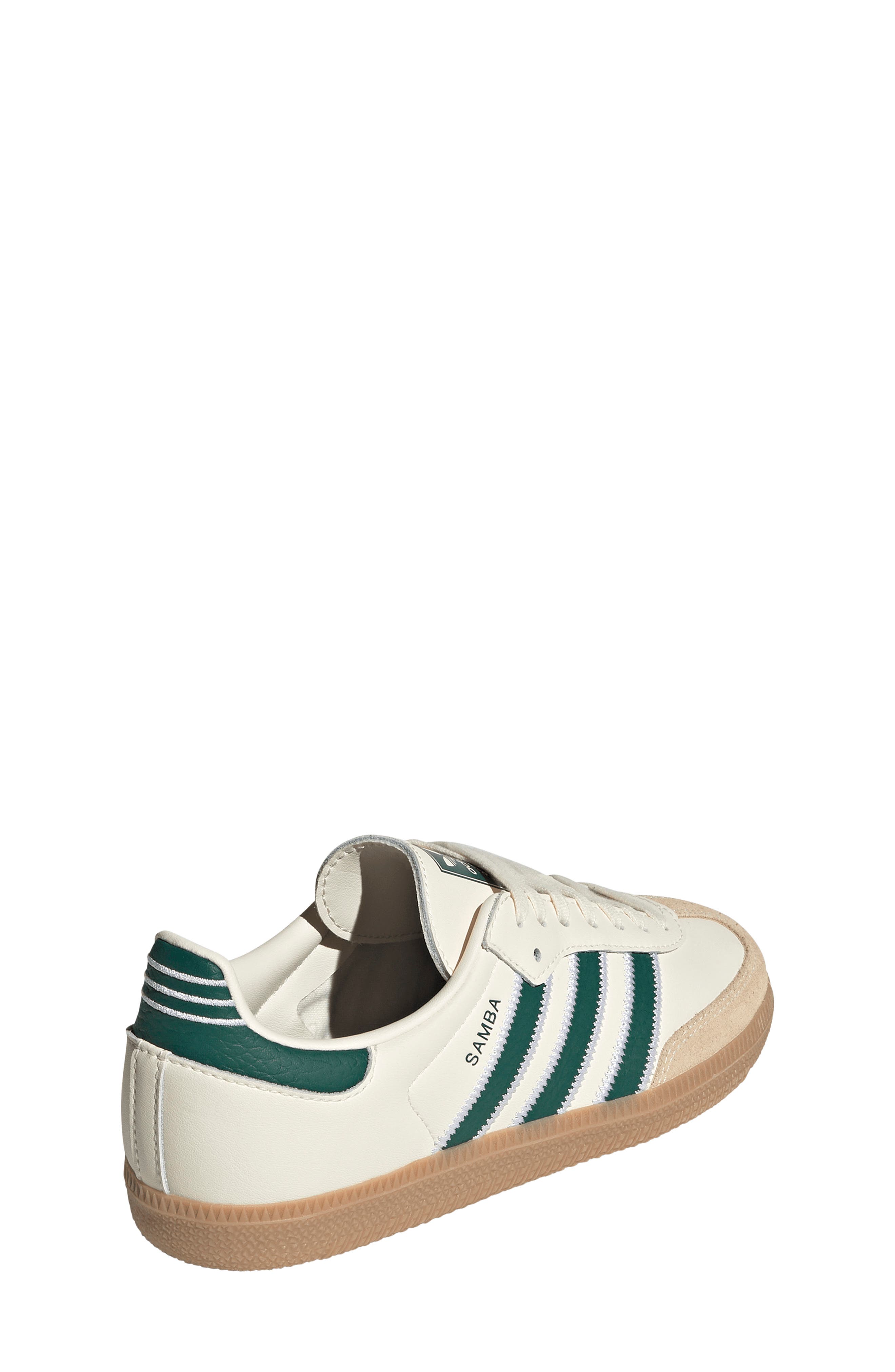 Kids' Samba Sneaker, Alternate, color, CREAM WHITE/ GREEN/ GUM