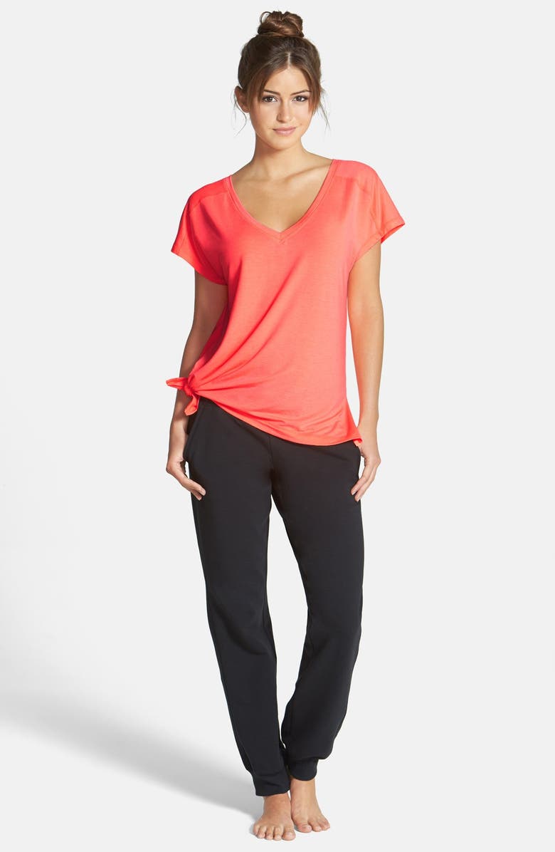 Zella Low Rise Skinny Fleece Sweatpants, Alternate, color, 