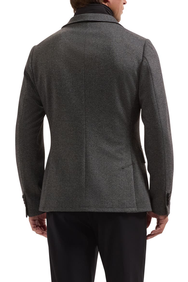 Three Button Blazer with Bib, Alternate, color, ZINC