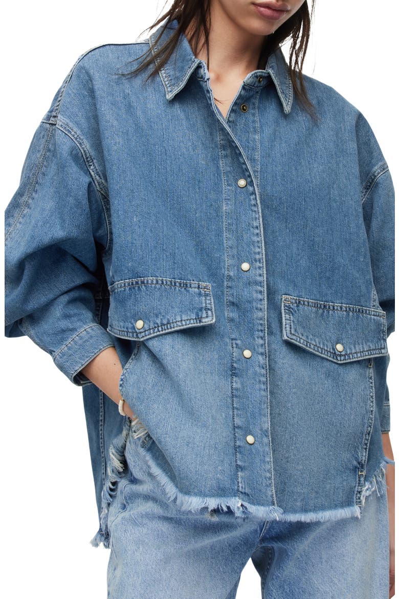 Hettie Denim Shacket, Main, color, INDIGO BLUE