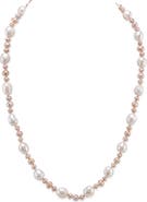 The Pearl Source 3-8mm Freshwater Multicolor Pearl Necklace - AAA Quality