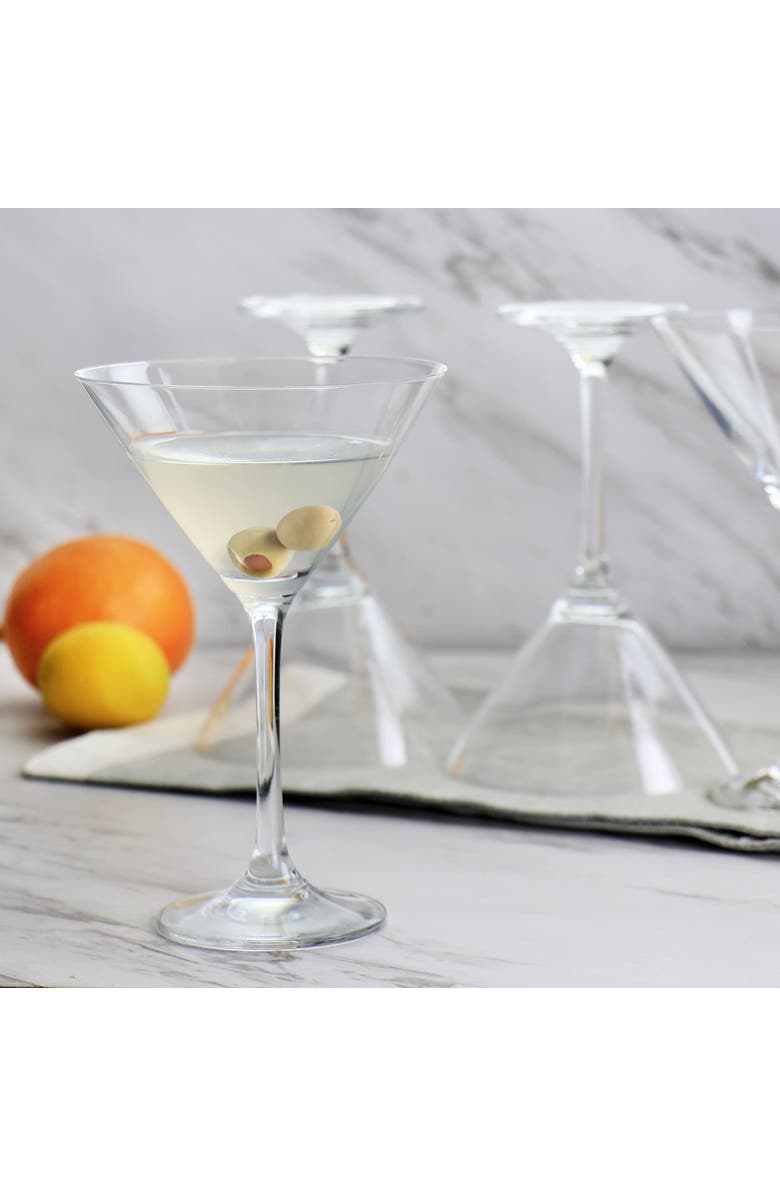 MARTHA STEWART 4 Piece 10oz Martini Glass Set, Alternate, color, Clear