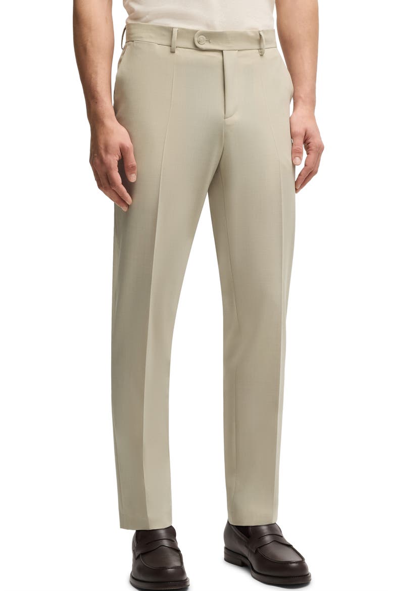 Genius Creased Straight Leg Pants, Main, color, LIGHT BEIGE