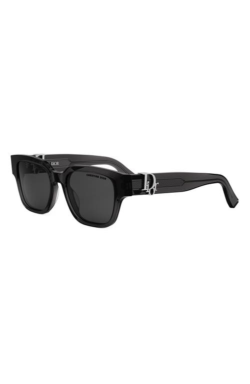 Dior 'oblique S1f 53mm Square Sunglasses In Gray