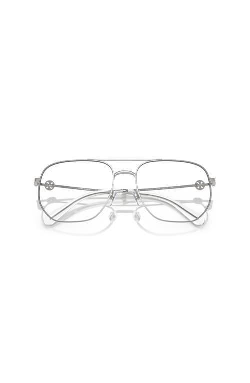 Tory Burch 58mm Pilot Optical Glasses In Metallic