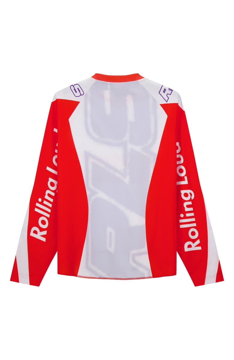 Rolling Loud RL Sport Oversize Moto Jersey, Alternate, color, Red