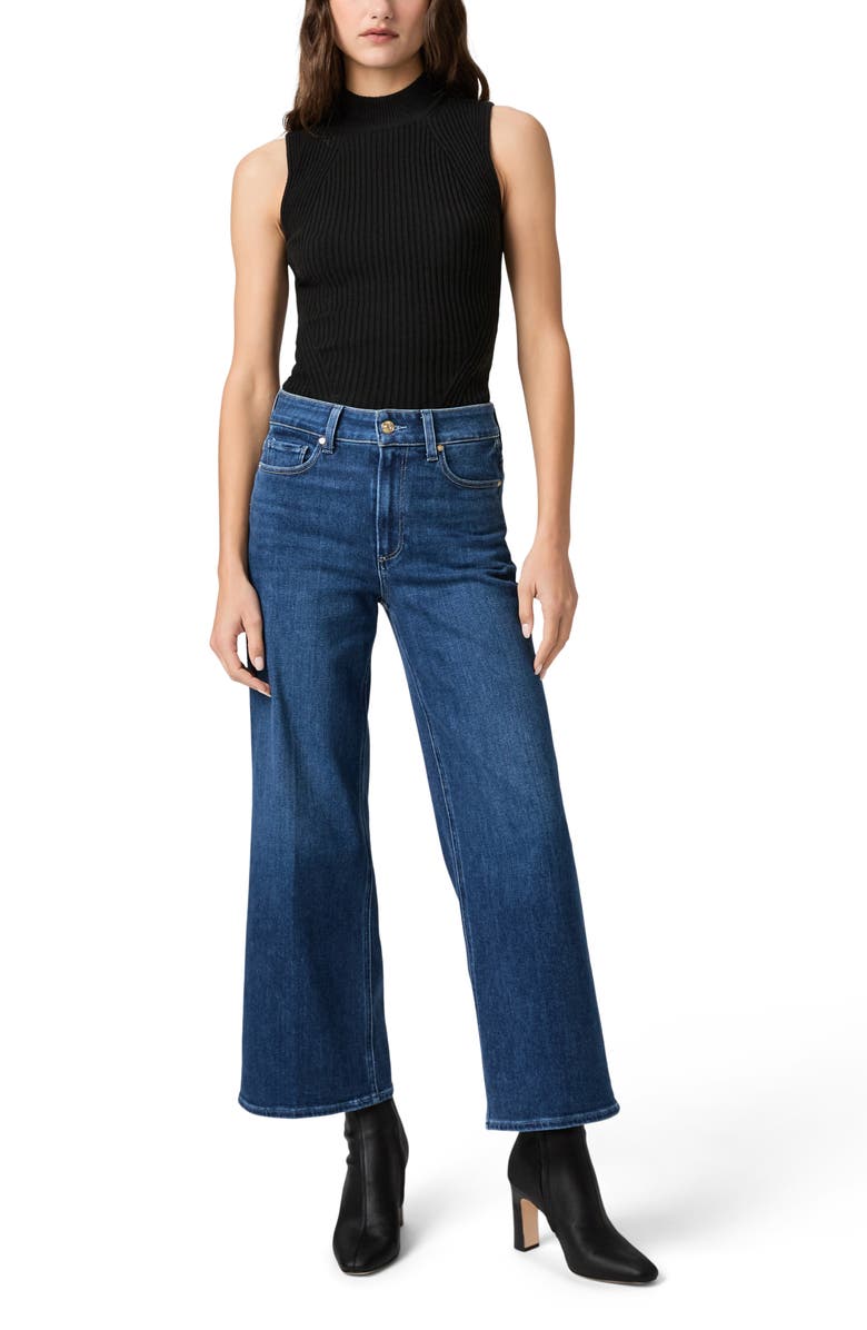 PAIGE Anessa High Waist Wide Leg Jeans, Alternate, color, Corries