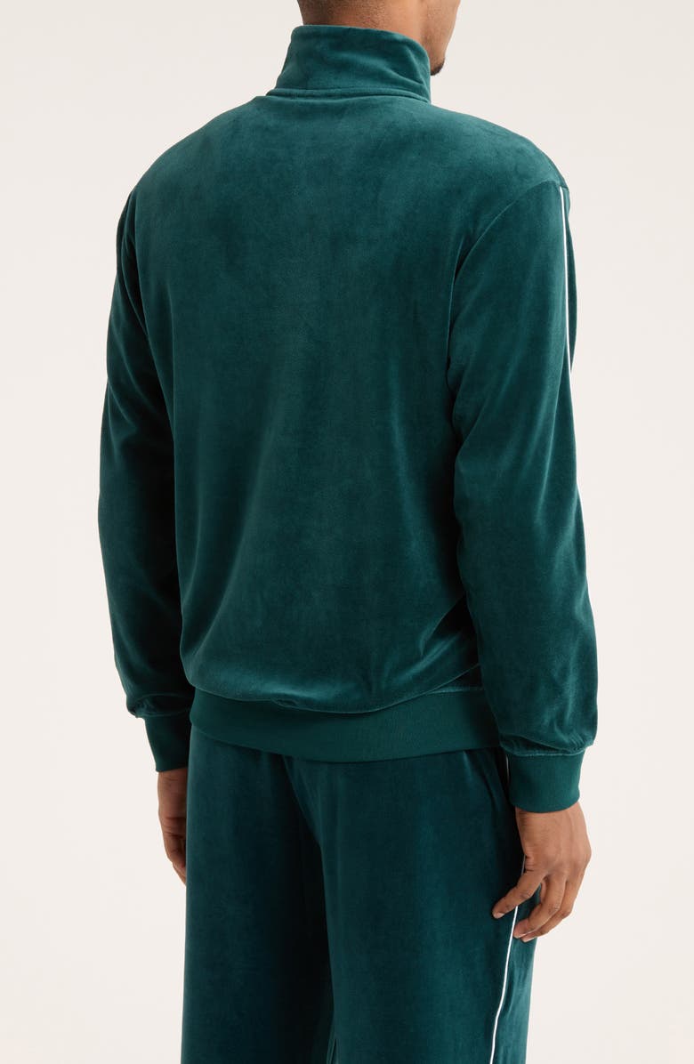 PUMA Essentials Elevated Velour Track Jacket, Alternate, color, Green Terrain
