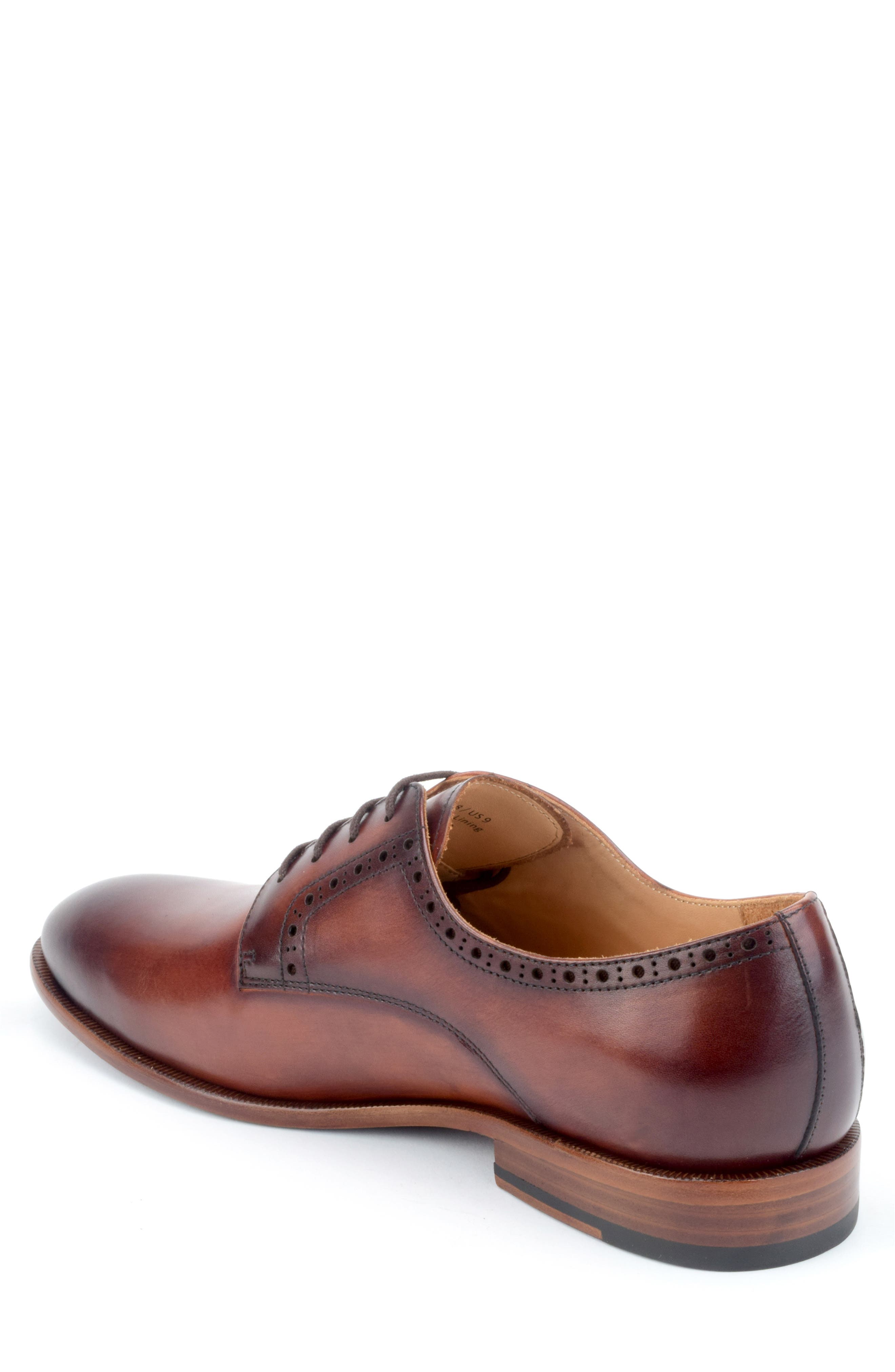 Warfield & Grand Keller Plain Toe Derby, Alternate, color, Chestnut