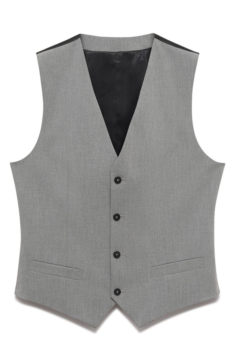 MANGO Paris Superslim Fit Suit Vest, Alternate, color, Grey