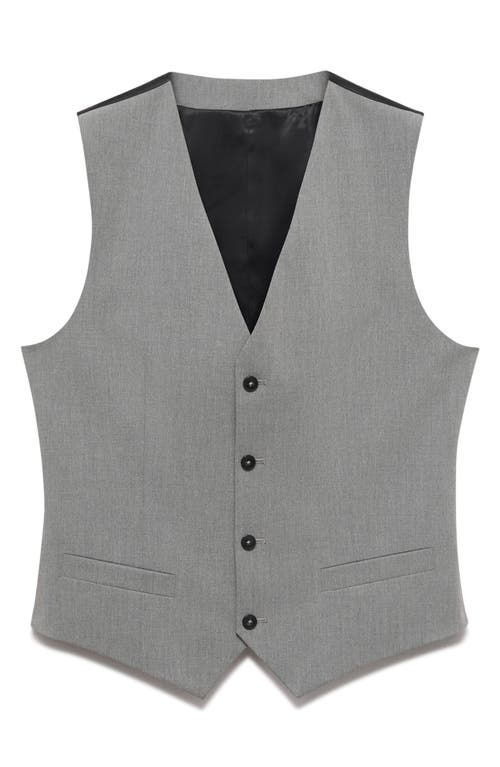 Mango Paris Superslim Fit Stretch Suit Vest In Gray