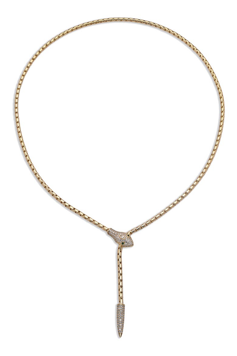 Emilia Snake Lariat, Main, color, GOLD