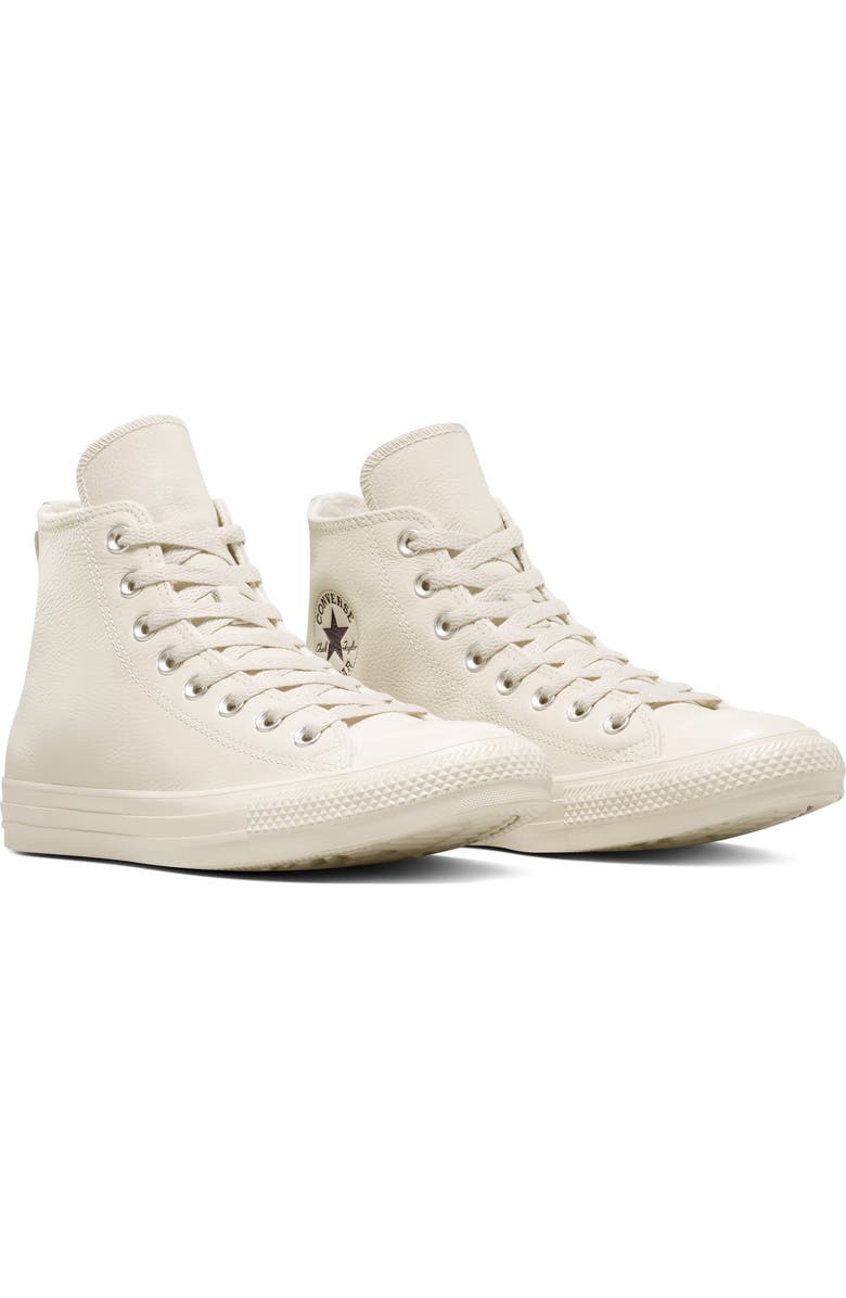 Converse Chuck Taylor<sup>®</sup> All Star<sup>®</sup> Water Repellent Leather High Top Sneaker, Main, color, Light Dune/ Black/ Light Dune