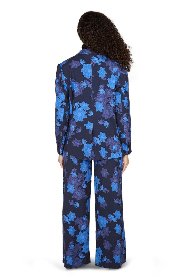 Julia Stretch Wool Tailored Blazer, Alternate, color, Softbloom Navy