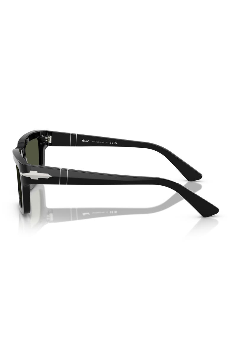 55mm Rectangular Sunglasses, Alternate, color, BLACK