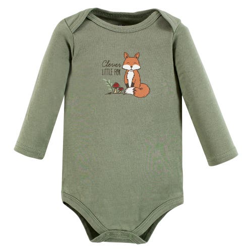 Hudson Baby Five-piece Collection Of Long-sleeve Cotton Bodysuits In Multi