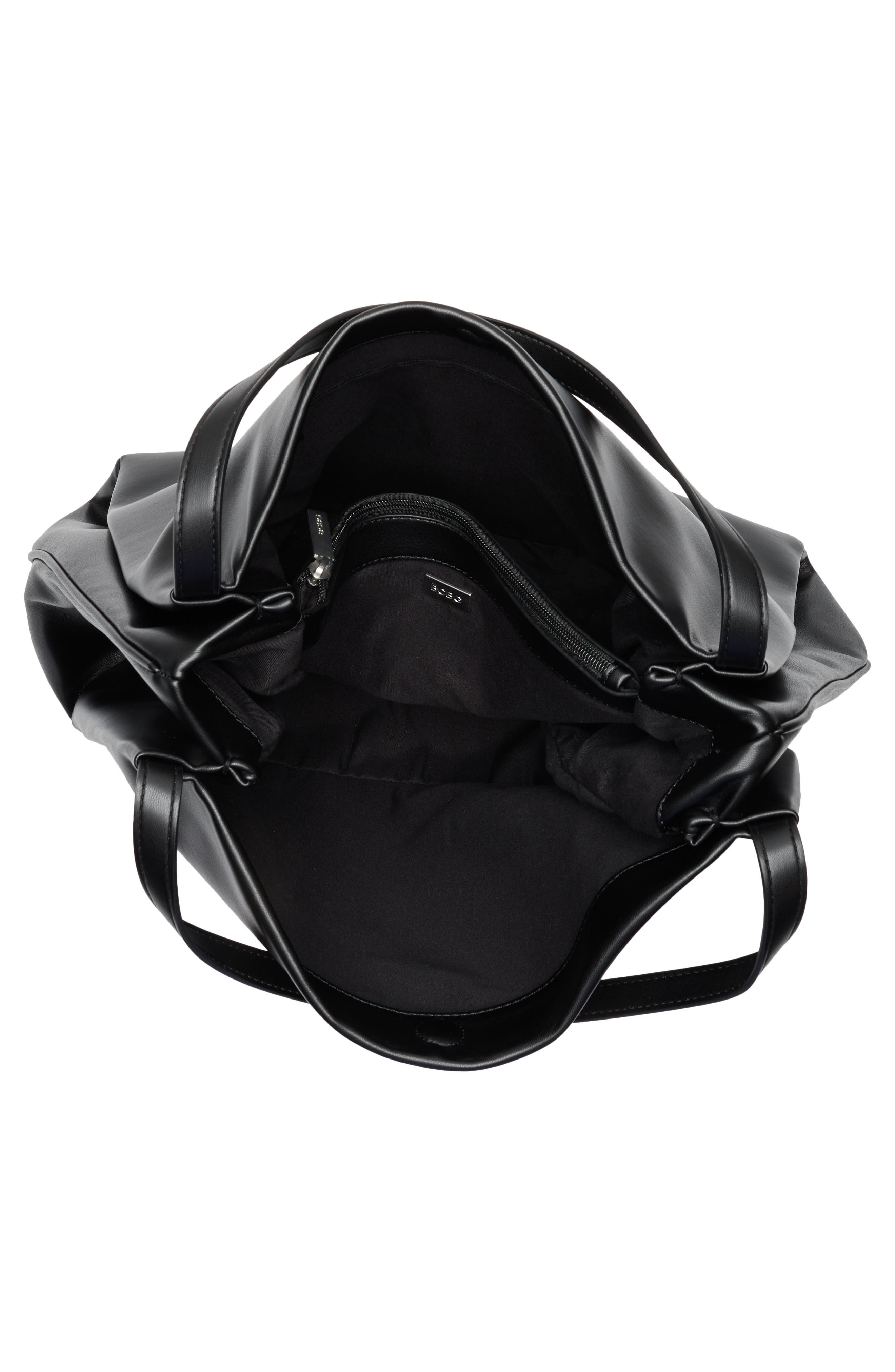 BCBG Large Draped Tote, Alternate, color, Black