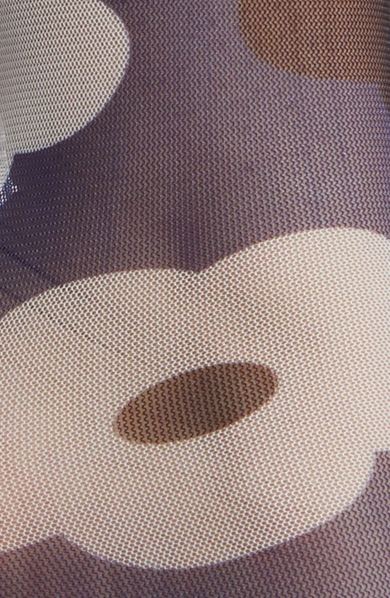 HIGH HEEL JUNGLE Retro Floral Mesh Socks, Alternate, color, 