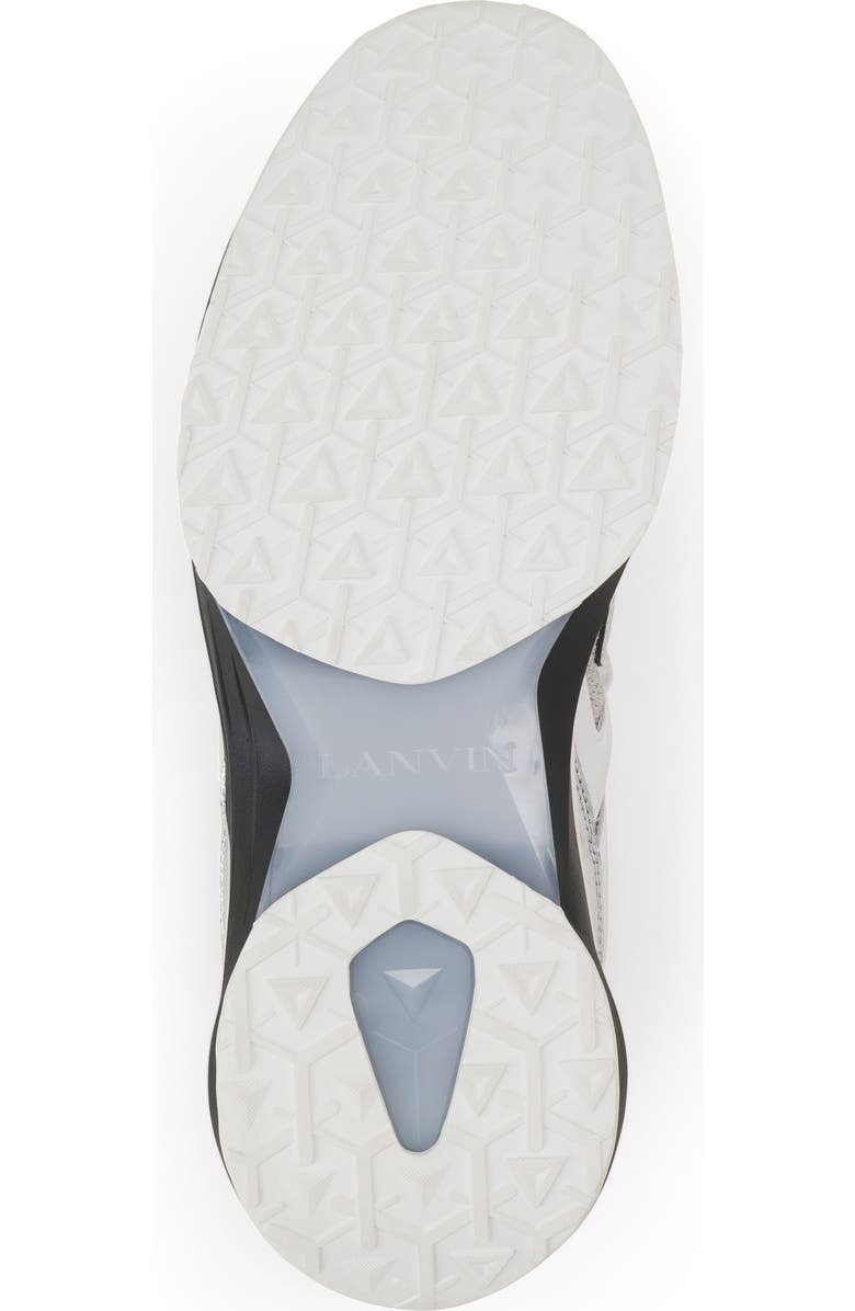 Lanvin Jla Sneakers In Crinkled Metallic Leather, Alternate, color, Silver