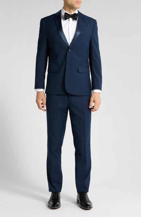 Gino Vitale Satin Notch Lapel Stretch Tuxedo Suit