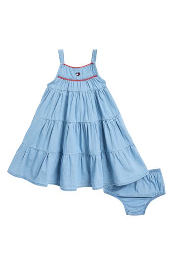 Tommy Hilfiger Babies'  Tiered Denim Dress Set