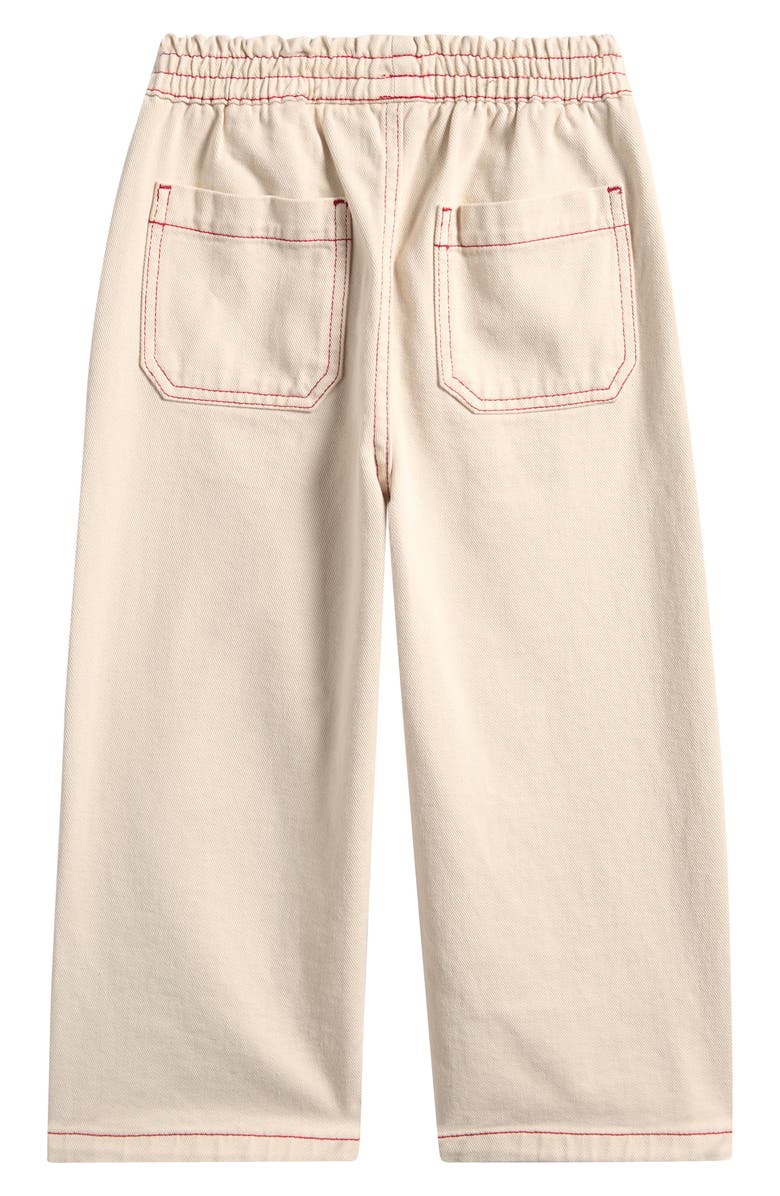 Bobo Choses Kids' Organic Cotton Twill Pants, Alternate, color, Offwhite