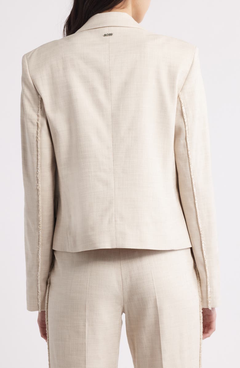 BOSS Jaleto Crop Blazer, Alternate, color, Light Beige Melange