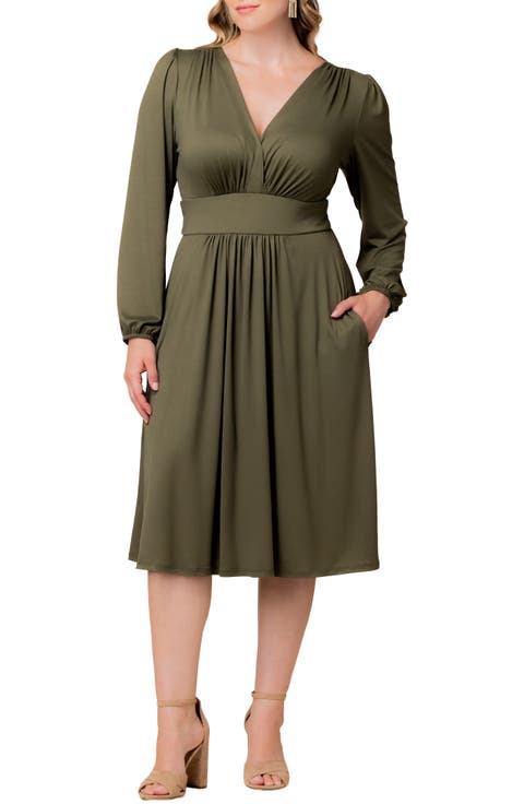 Diana Long Sleeve Dress (Plus)