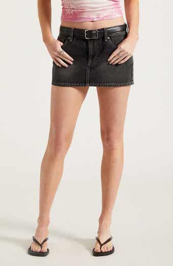 Piper Low Rise Denim Miniskirt